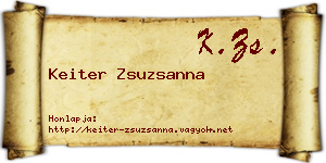 Keiter Zsuzsanna névjegykártya